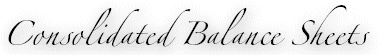 (CONSOLIDATED BALANCE SHEETS)