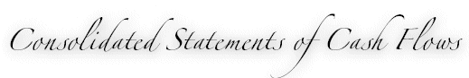 (CONSOLIDATED STATEMENTS OF CASH FLOWS)