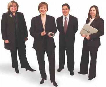 (PHOTO OF MARY MULROE, TANYA BUERGER, CHRISTOPHER GRENCIK, DONNA GERMEK)