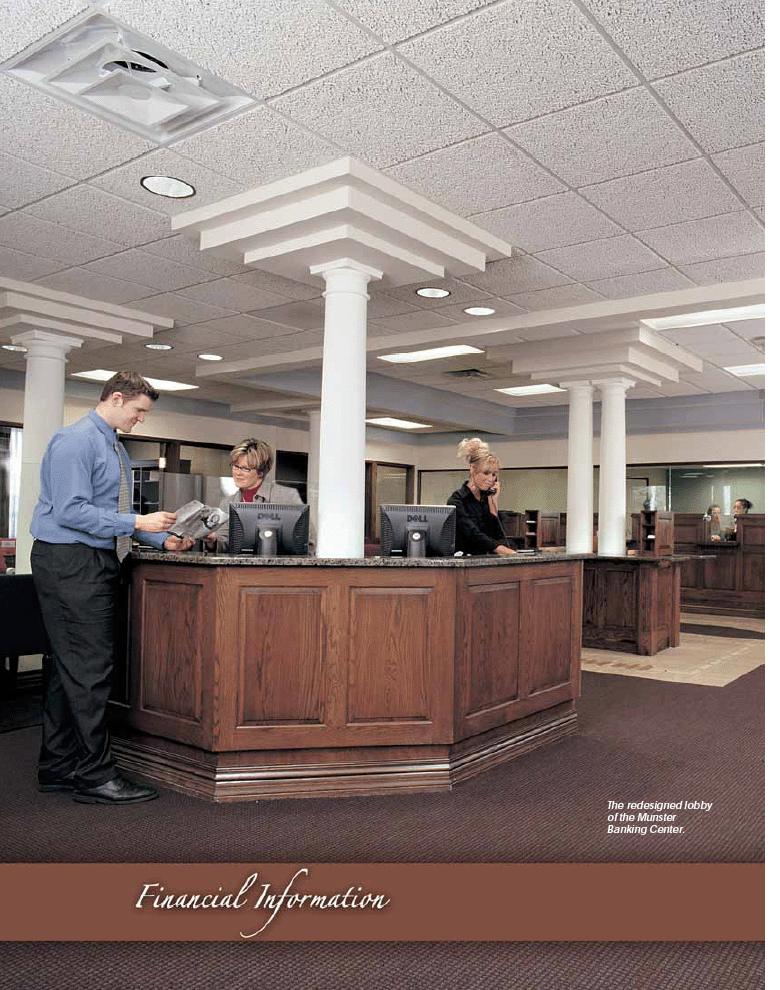 (PHOTO OF MUNSFER BANKING CENTER LOBBY)